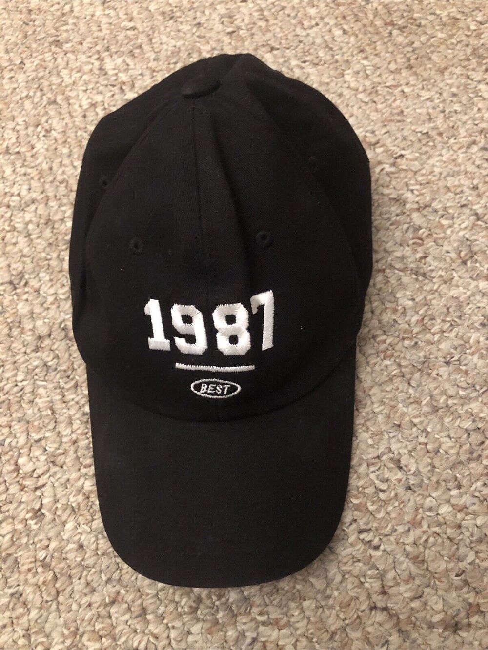 1987 Best Logo Embroidered Cap Hat Black Adjustable 901 Tag Cotton